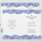 Modèle de programme de mariage avec fleurs d'horte (Devant / Derrière)