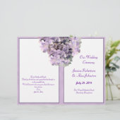 Modèle de programme de mariage avec Hydrangea Viol (Debout devant)