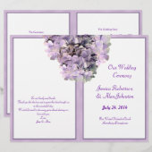 Modèle de programme de mariage avec Hydrangea Viol (Devant / Derrière)