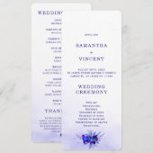 Modèle de programme de mariage Blue Orchid (Devant / Derrière)