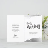 MODÈLE DE PROGRAMME DE MARIAGE brosse lettrage lux (Debout devant)