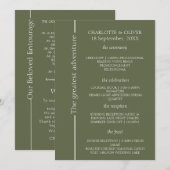Modèle de programme de mariage élégant et moderne (Devant / Derrière)