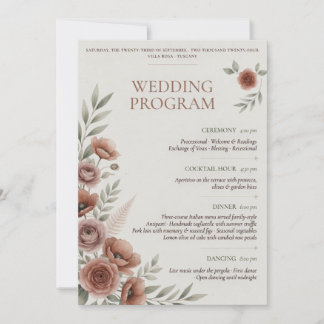 Modèle de programme de mariage | Élégant mariage f