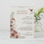 Modèle de programme de mariage | Élégant mariage f (Debout devant)