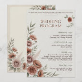 Modèle de programme de mariage | Élégant mariage f (Devant / Derrière)
