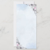 Modèle de programme de mariage floral élégant (Dos)