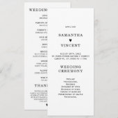 Modèle de Programme de Mariage Moderne (Devant / Derrière)