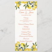 Modèle de programme de mariage personnalisé Lemon (Devant)