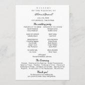 Modèle de programme de mariage photo moderne éléga (Dos)