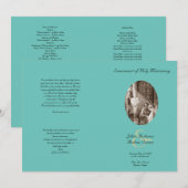 Modèle de programme de mariage plié catholique sar (Devant / Derrière)