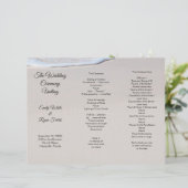 Modèle de programme de mariage triptyque sur sable (Debout devant)