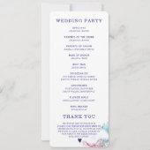 Modèle de programme de mariage turquoise violet (Dos)