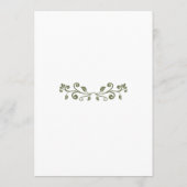 Modèle de programme de mariage vert émeraude et or (Dos)