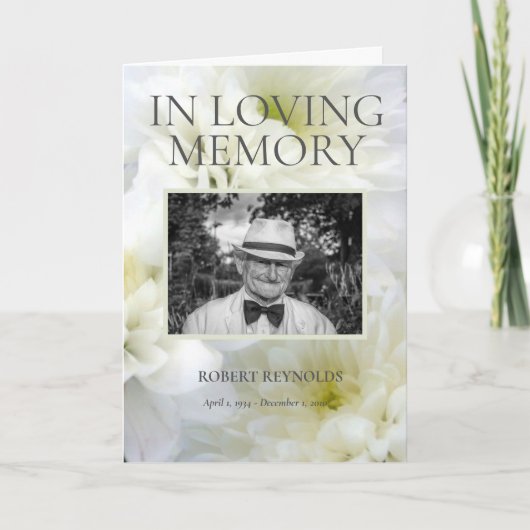 Modèle de programme de service funéraire nécrologi (Devant)