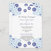 Modèle de programme de ventilateur de mariage flor (Devant / Derrière)