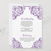 Modèle de programme de ventilateur de mariage flor (Dos)