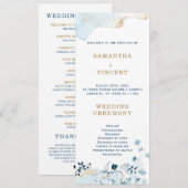 Modèle de programme personnalisé bleu marine et or (Devant / Derrière)