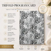 Modèle de programme triptyque floral élégant