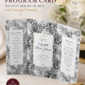 Modèle de programme triptyque floral élégant