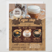 Modèle de prospectus de café (Devant)