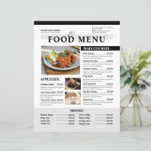 Modèle de prospectus de menu de restaurant (Debout devant)