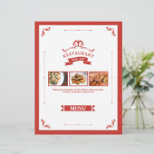 Modèle de prospectus de menu de restaurant (Debout devant)