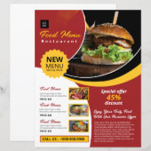 Modèle de prospectus de restaurant (Devant / Derrière)