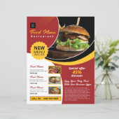 Modèle de prospectus de restaurant (Debout devant)