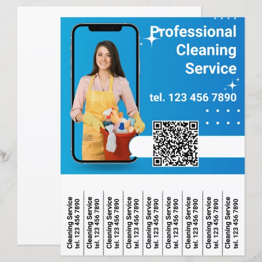 Modèle de prospectus de service de nettoyage de co (Devant / Derrière)