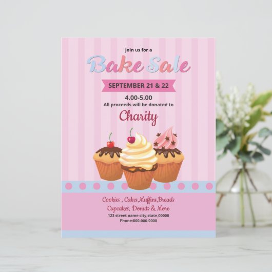 Modèle de prospectus de vente de gâteaux (Debout devant)