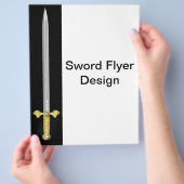 Modèle de prospectus d'épée médiévale bijoux (main)
