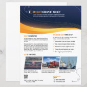 Modèle de prospectus pour agence de transport de m (Devant / Derrière)