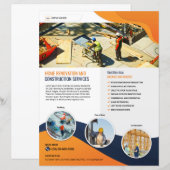Modèle de prospectus pour entreprise de constructi (Devant / Derrière)