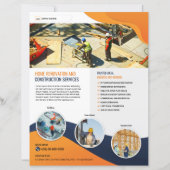 Modèle de prospectus pour entreprise de constructi (Devant)