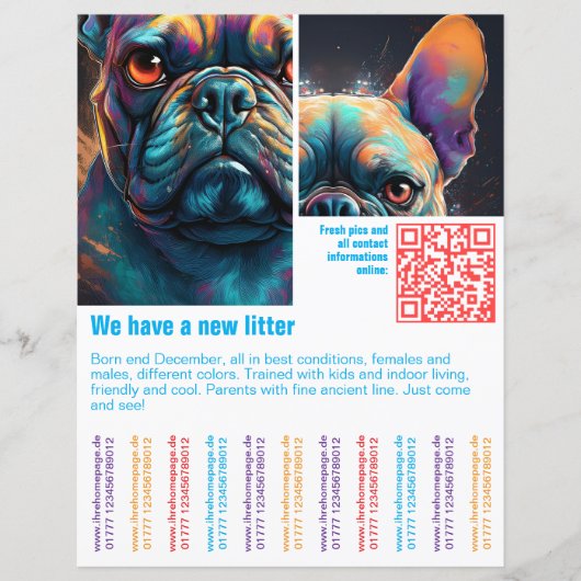 modèle de QR code coloré à détacher (Devant)