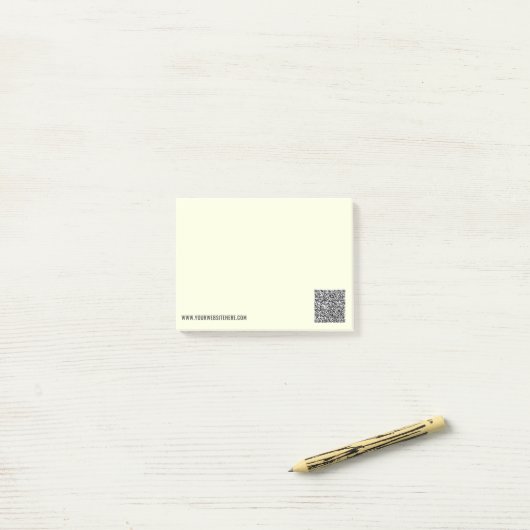 Modèle de QR Code personnalisé et de Post-it® Note (Sur un bureau)