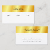 Modèle De Rappel De Rendez-Vous Faux Gold Et White (Devant / Derrière)