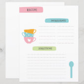 Modèle de recette A4 (Devant / Derrière)