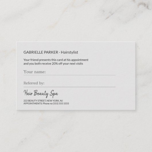 Modèle de référence du logo gris argent du salon d (Dos)