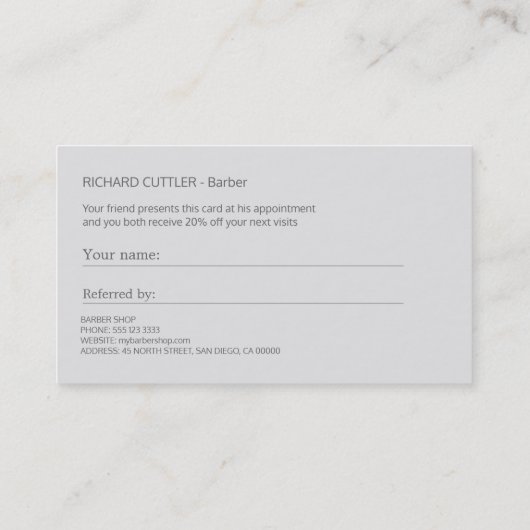 Modèle de référence du logo gris argenté du salon  (Dos)