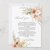 Modèle de remerciement de mariage bohème (Devant)