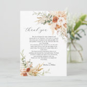 Modèle de remerciement de mariage bohème (Debout devant)