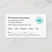 Modèle de rendez-vous des dentistes Carte de visit (Devant)