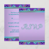 Modèle de réponse bleu sarcelle violet (Devant / Derrière)