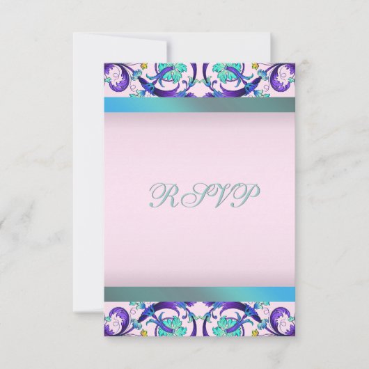 Modèle de réponse bleu sarcelle violet rose (Devant)