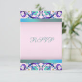 Modèle de réponse bleu sarcelle violet rose (Debout devant)
