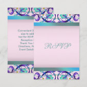 Modèle de réponse bleu sarcelle violet rose (Devant / Derrière)