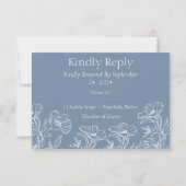 Modèle de réponse de mariage floral Lily blanc ble (Devant)
