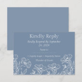 Modèle de réponse de mariage floral Lily blanc ble (Devant / Derrière)