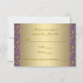 Modèle de réponse élégant violet et or (Dos)
